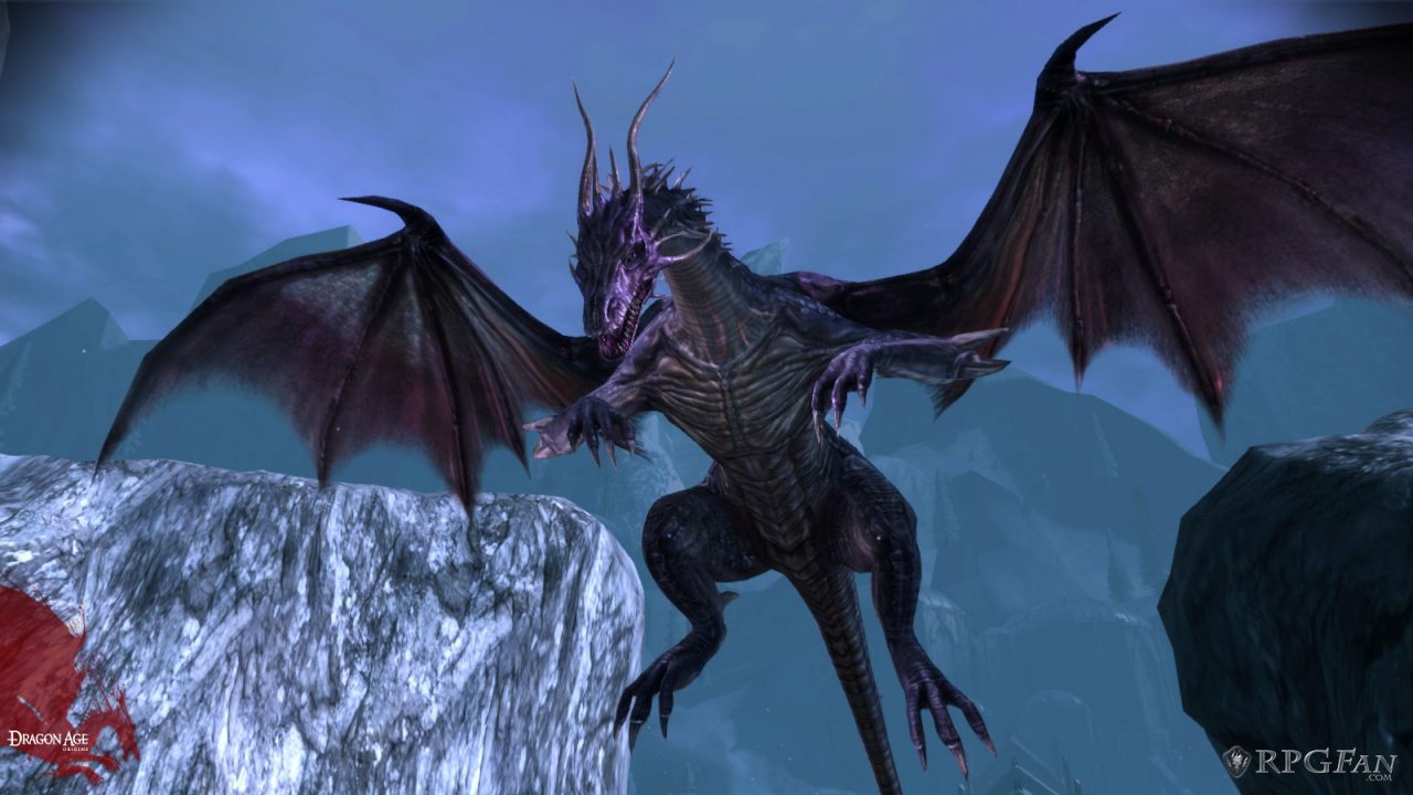 A photo of a dragon in Dragon Age Origins