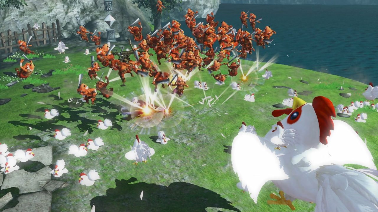 A screenshot in battle of Hyrule Warriors