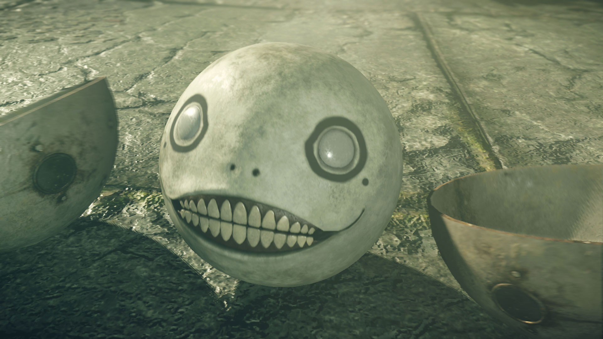 NieR Automata Screenshot of Emil's head.