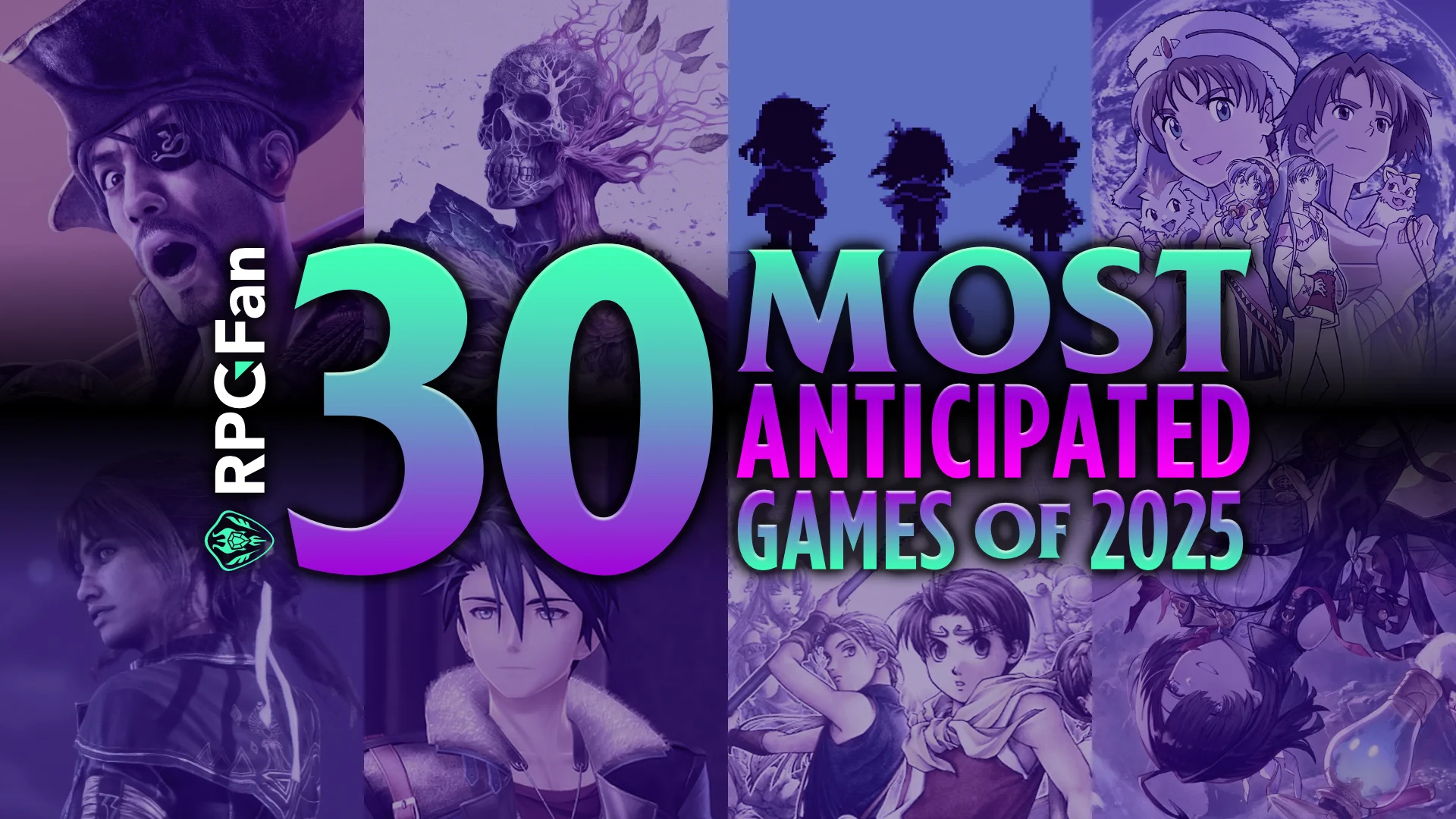 Most Anticipated Games of 2025 with artwork from some 2025 releases in the background