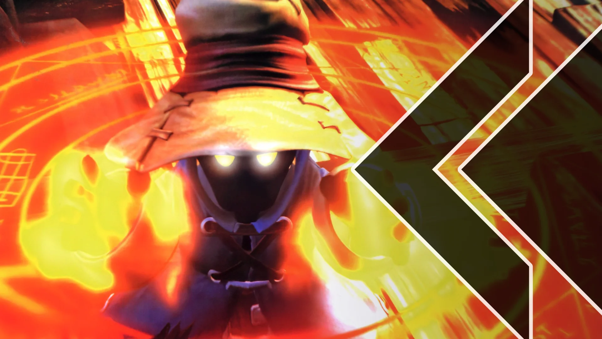 Retro Encounter 452 - Final Fantasy IX artwork of the black mage Vivi readying a fire spell